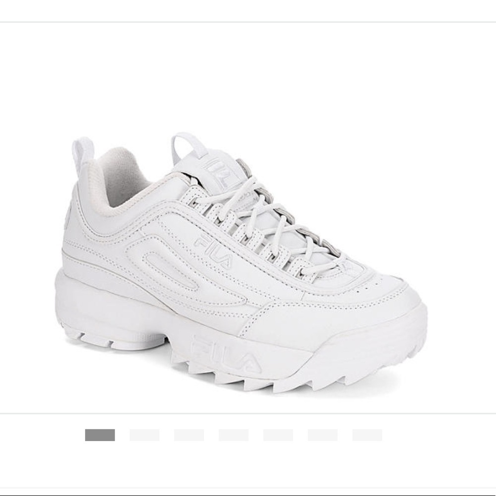 Fila Disruptor II Premium Size 7 White/White